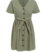 Short V-neck Summer Dresses - Lootquake