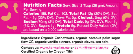 Organic Vegan Cashew butter with cloves-1