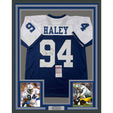 Framed Autographed/Signed Charles Haley 35x39 Dallas Thanksgiving Day Football Jersey JSA COA