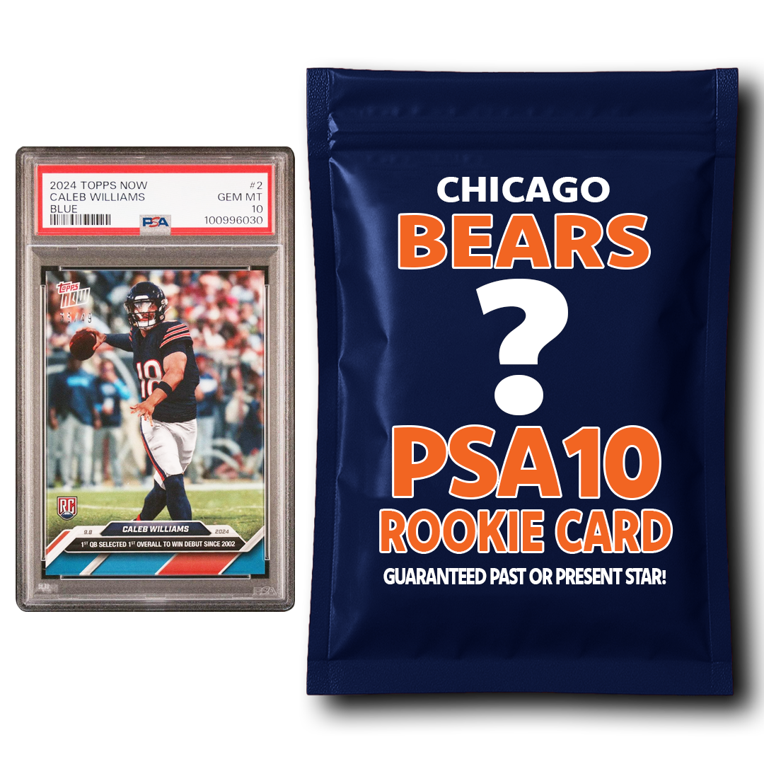Paquete misterioso de tarjetas de novato calificadas de los Chicago Bears PSA 10