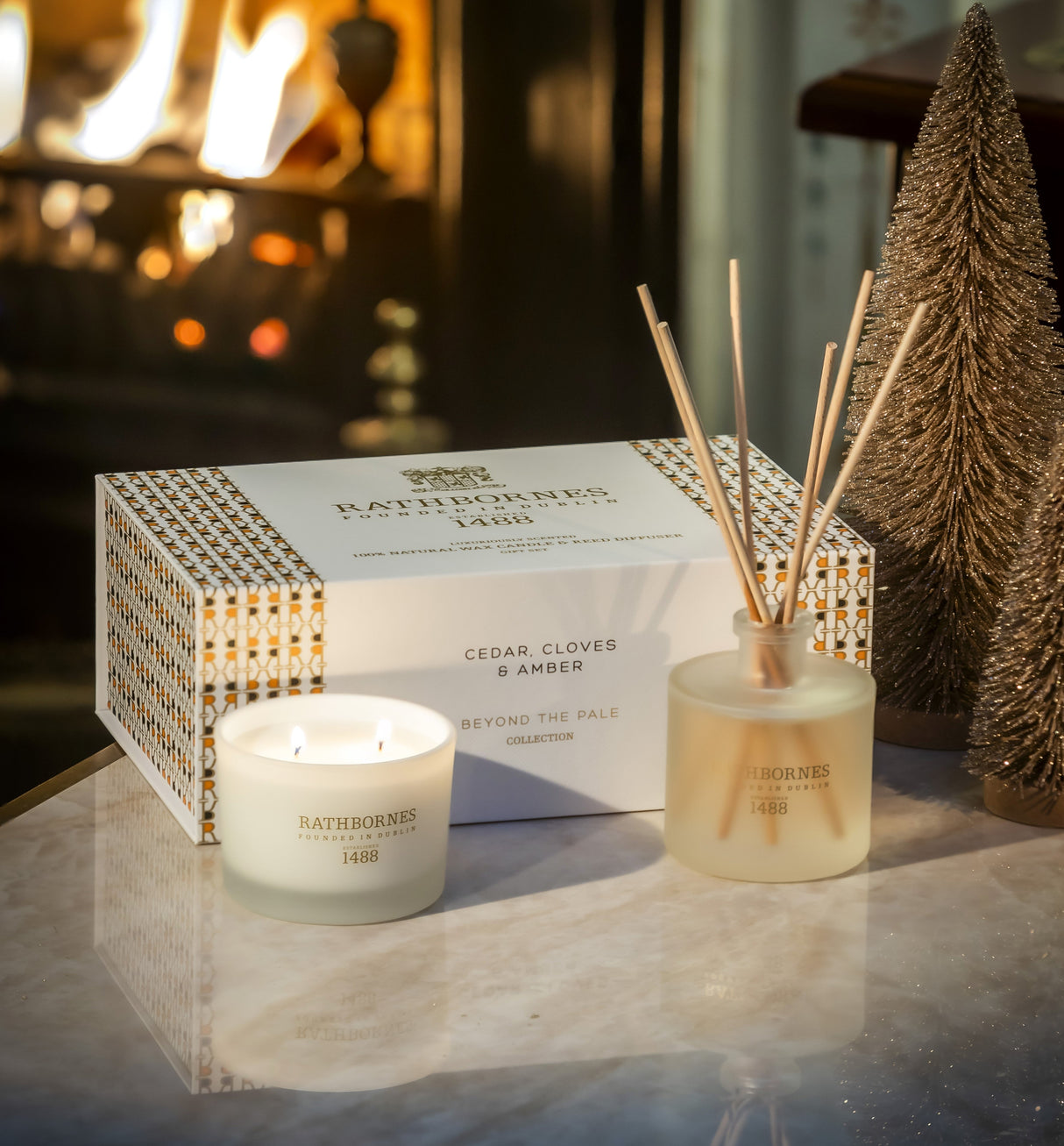 Cedar, Cloves & Amber Diffuser And Candle Gift Set