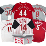 Autographed/Signed Cincinnati Baseball Jersey Mystery Box with PSA JSA or Beckett COA