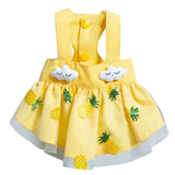 BIECWIAY Dog Dresses Yellow Pineapple Small Puppy Dress Spring Summer Girls Lightweight Pet dresses - Lootquake