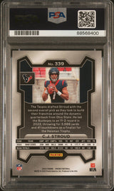 Tarjeta de fútbol Panini Prizm CJ Stroud n.° 339 Rookie RC de 2023, clasificada PSA 10 Gem Mint