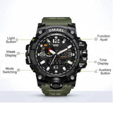 SMAEL Brand Men Sports Watches Dual Display - Lootquake