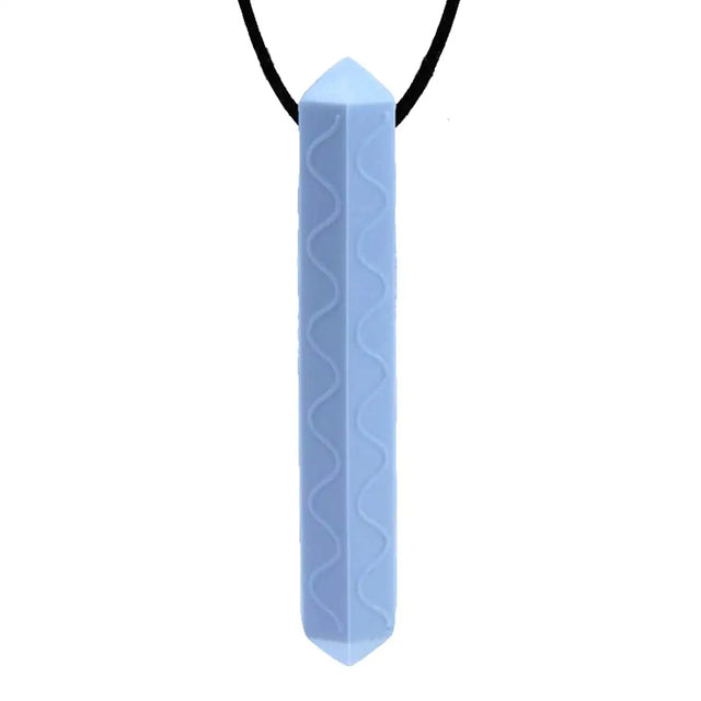 GNAWRISHING Sensory Chew Necklace 1-Pieces-Diamond Chew Necklaces for Kids with Autism ADHD SPD Chewing Oral Motor (Baby Blue) - Lootquake