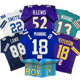 Autographed/Signed Football DIAMOND Series 3 Jersey Mystery Box with PSA JSA or Beckett COA