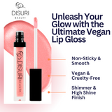 DISURI Beauty Shimmer Lip Gloss - Baby Sue