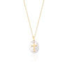 Fremttly Cross Necklace for Women 14K Gold Plated Crystal Pendant Necklace Handmade Gem Necklaces Dainty Gold Necklaces for Women Trendy CS-ClearQuartz - Lootquake