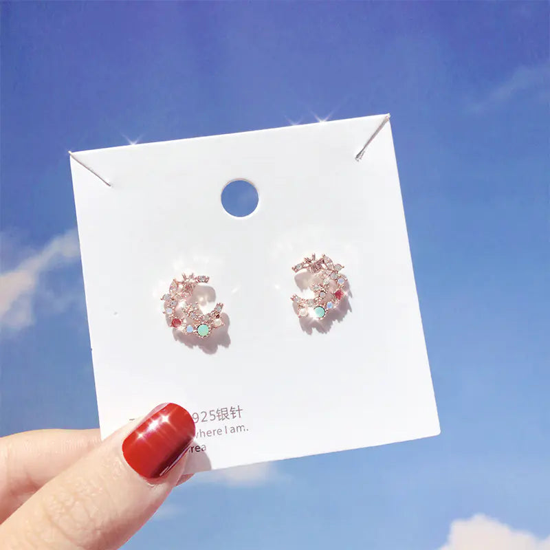 Petal Earrings, Pearl Studs, Colorful Drop Earrings - Lootquake