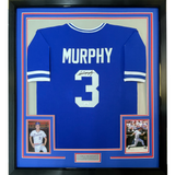 Camiseta de béisbol azul oscuro de Atlanta, enmarcada, autografiada y firmada por Dale Murphy, 35 x 39, JSA COA