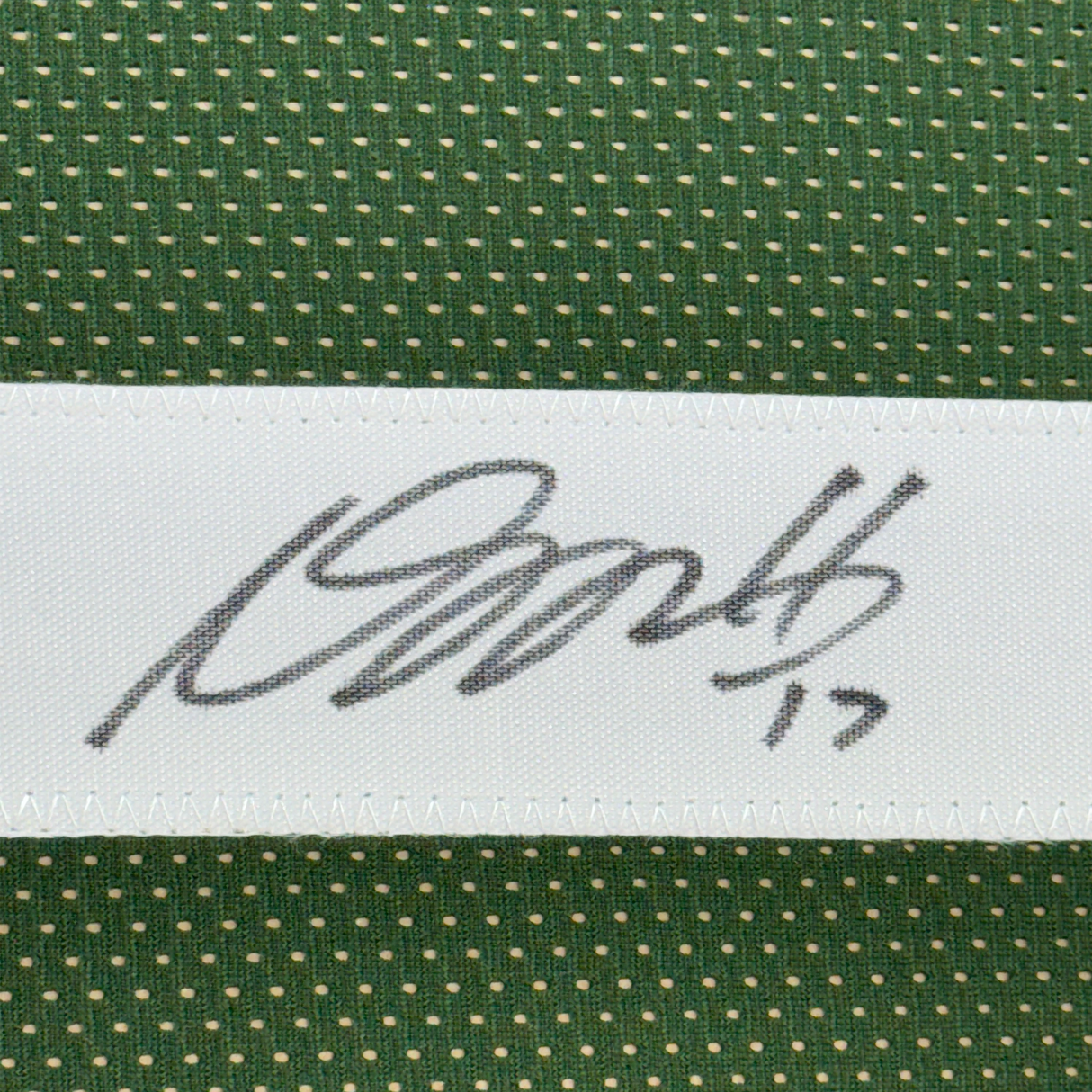 Camiseta de fútbol americano de Green Bay, enmarcada, autografiada y firmada por Davante Adams, 35 x 39, JSA COA