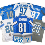 Caja misteriosa de camisetas de fútbol americano de Detroit autografiadas/firmadas con PSA JSA o Beckett COA 