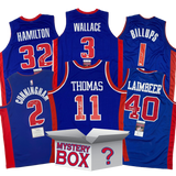 Autographed/Signed Detroit Basketball Jersey Mystery Box with PSA JSA or Beckett COA
