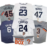 Autographed/Signed Detroit Baseball Jersey Mystery Box with PSA JSA or Beckett COA