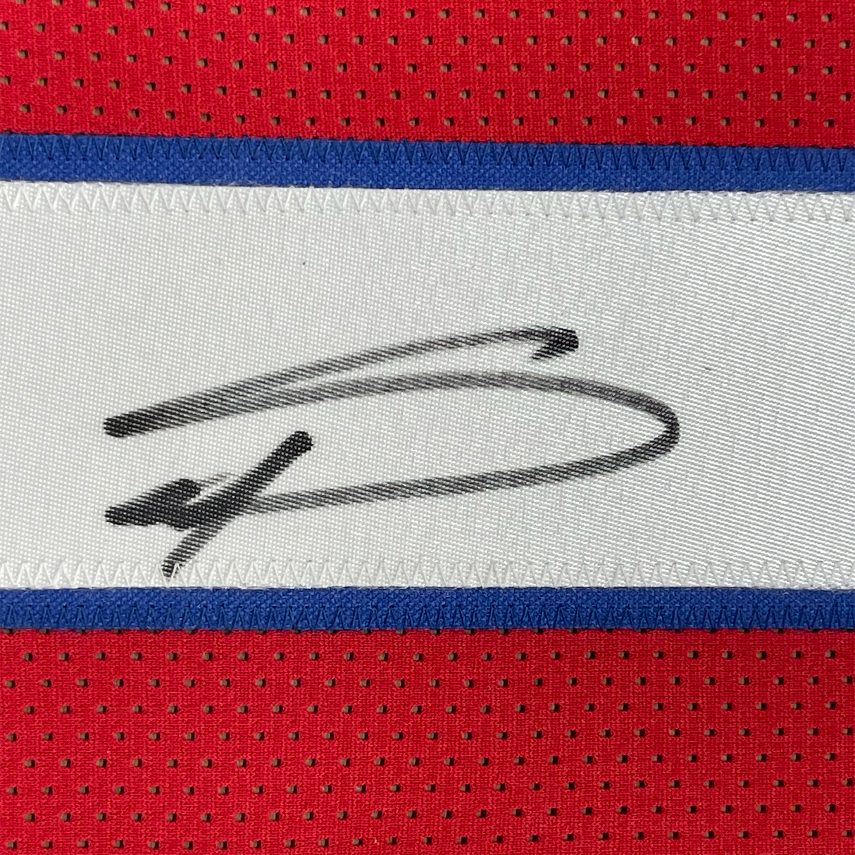 Camiseta de fútbol americano enmarcada, autografiada y firmada por Stefon Diggs, 35 x 39, color rojo búfalo, Beckett BAS COA