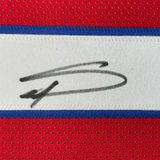 Camiseta de fútbol americano enmarcada, autografiada y firmada por Stefon Diggs, 35 x 39, color rojo búfalo, Beckett BAS COA
