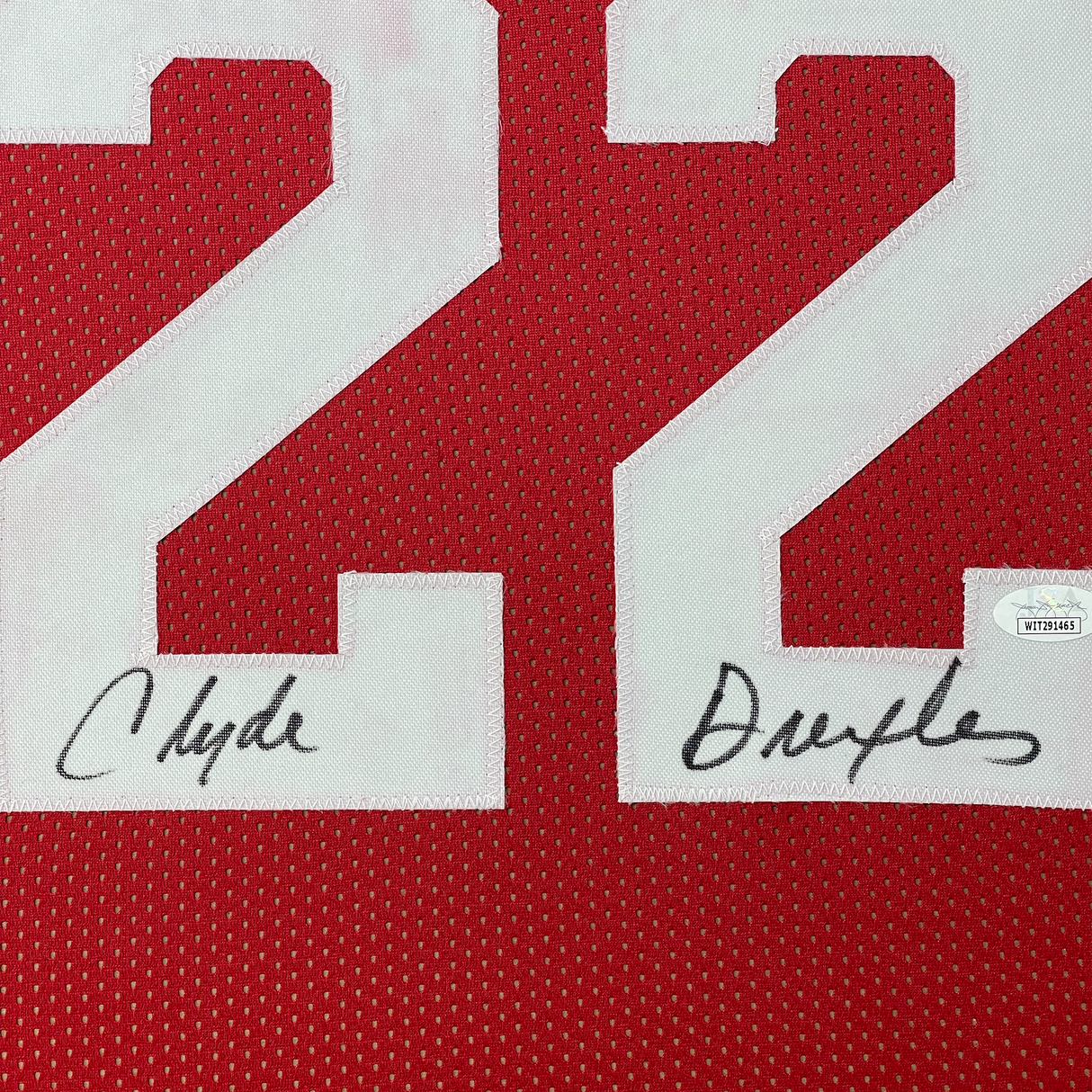 Camiseta de baloncesto enmarcada, autografiada y firmada por Clyde Drexler, 35 x 39, color rojo Houston, Beckett BAS COA