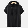 Camisetas con capucha y cordón para hombre (talla grande, verano)