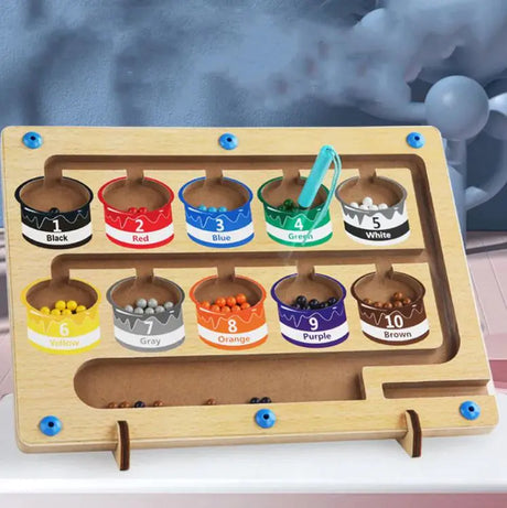 Children's Wooden Color Classification Magnetic Counting Chamber Magnetic Force Educational Toys - Lootquake