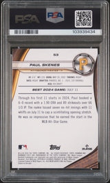 Tarjeta de béisbol Topps Bowmans Best Paul Skenes #53 Rookie RC de 2024, PSA 10 Gem Mint