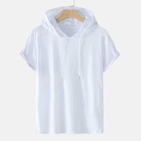 Plus Size Men's Hooded T-Shirts with Drawstring (Summer) - Lootquake
