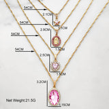 Multi-layer Pink Heart Crystal Pendant Necklaces - Lootquake