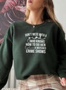 Eyeliner & Crime Shows Sweat Shirt-3