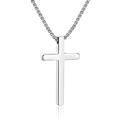 Ursteel Cross Necklaces for Men Gold Plated Cross Necklaces Stainless Steel Mens Cross Necklace 22 Inch Necklace for Men Gifts - Lootquake