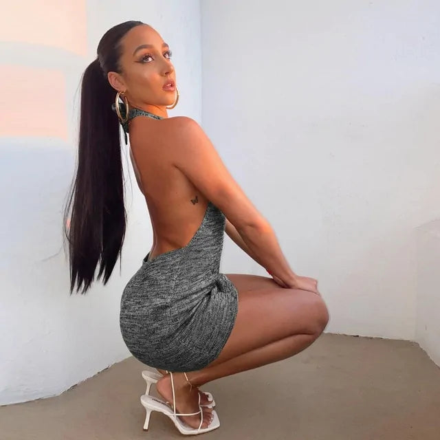 Sexy Backless Mini Dresses - Lootquake