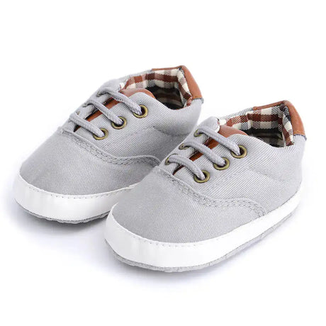 Solid color casual lace soft bottom baby canvas shoes baby shoes toddler shoes - Lootquake