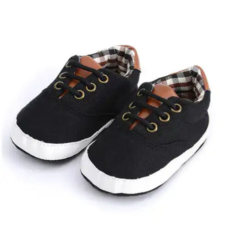 Solid color casual lace soft bottom baby canvas shoes baby shoes toddler shoes - Lootquake