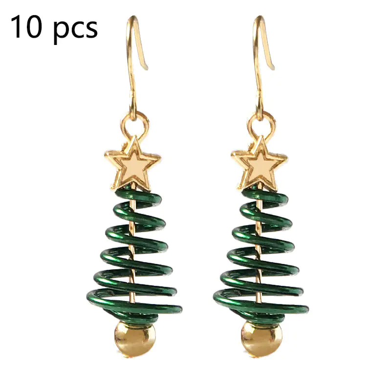Christmas Earrings Tree Star DIY Earrings - Lootquake