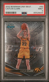 Graded 2022 Topps Bowman University Best Caitlin Clark #50 Rookie RC Basketball Card PSA 9 Mint
