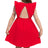 Arshiner Girls 5t Dresses Ruffle Sleeve Dress for Girls Summer Baby Girl Backless Dresses Red Dress for Girls Girls Size 6 Dresses Red Beach Dresses for Kids - Lootquake