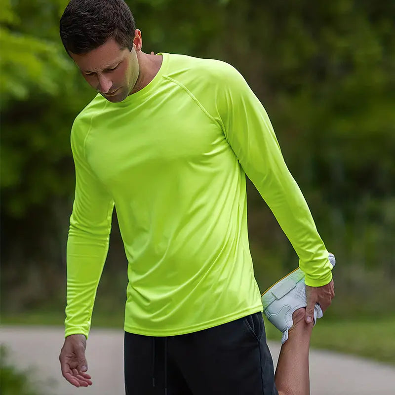 Camisetas de senderismo de secado rápido con protección solar UPF 50 para hombre