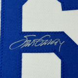 Camiseta de béisbol blanca enmarcada y autografiada de Steve Garvey, 35 x 39, de Los Ángeles, LA, Beckett BAS COA