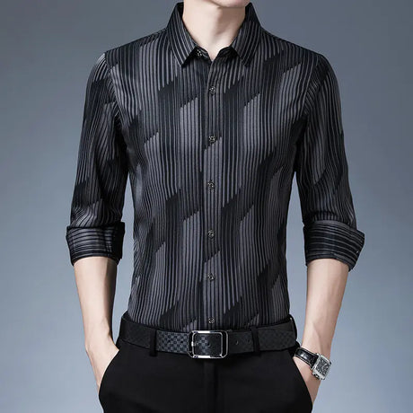 Men's Long Sleeve Thin Shirts for Middle Aged & Elderly - Lootquake