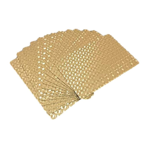 Gold Magic Waterproof Non Slippery Deck of Poker Cards with No Art Premium Quality-4