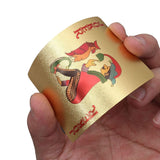 Gold Magic Waterproof Non Slippery Deck of Poker Cards with No Art Premium Quality-3