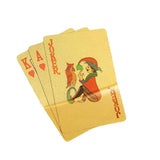 Gold Magic Waterproof Non Slippery Deck of Poker Cards with No Art Premium Quality-2