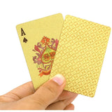 Gold Magic Waterproof Non Slippery Deck of Poker Cards with No Art Premium Quality-1