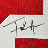 Camiseta de fútbol americano enmarcada, autografiada y firmada por Frank Gore, 35 x 39, color rojo de San Francisco, JSA COA