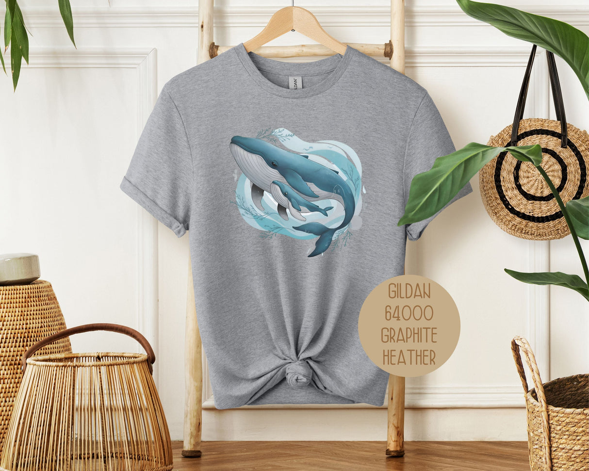 Linda camiseta de bebé con diseño de ballena