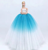 fashion for barbie elegant lady wedding dress for barbie doll clothes princesa for bjd 1/6 dress long dress accessories - Lootquake
