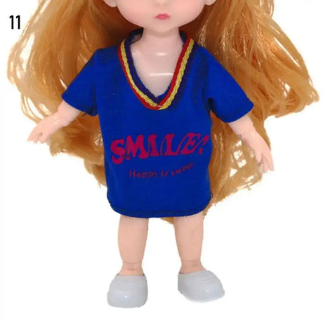 Dolls Clothes Suit For 16cm Doll Dress Up Accessories Sleeveless Top Casual Pants Denim Grid Dress Skirt Daily Wear Accessories - Lootquake