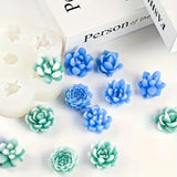 Succulent Plant Candle Mold 3D Succulent Silicone Mold Is Used for Scented Candle Resin Casting, Dessert Cake Decoration