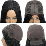 26" Twist Box Crochet Braids Wig | Handmade Synthetic Braided Wig | Long African Braids | 1B/27/30/Grey | Daily Use