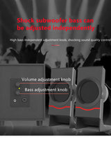 Système audio multimédia Bluetooth 2.1 Home Cinéma Surround Ordinateur Haut-parleur combiné actif en bois Câble AUX USB Post TV PC