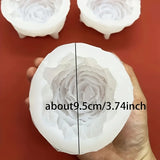 Moule en silicone 3D en forme de pivoine pour bougie parfumée, pour décoration de mariage en famille